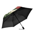 thumbnail image 2 of FORMRS Travel Umbrella Folding Auto Open Close Windproof Rain UV Protection, Beige Strawberry, 2 of 8
