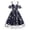 Blue, variant on Women’S Vintage Floral Embroidered Lace Midi Dress, Off Shoulder Spaghetti Strap V Neck A-Line Evening Party Dress With Built-in Bra, Premium Lace Fabric, 1pc, Sizes S M L XL XXL