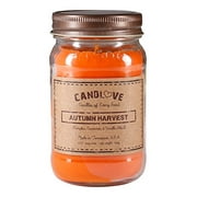 CANDLOVE "Autumn Harvest" Scented 16oz Mason Jar Candle 100% Soy Made In The USA