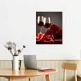 thumbnail image 2 of PRATYUS Canvas Wall Art Picture 16x20in for Living Room Bedroom Fall Decor Red Wine Rose Canvas Prints Wall Art 16x20in, 2 of 3