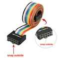 thumbnail image 3 of IDC 10P Wire Flat Rainbow Ribbon Cable 48cm 2.54mm Pitch 3pcs, 3 of 5
