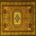 thumbnail image 1 of Ahgly Company Machine Washable Indoor Square Persian Yellow Traditional Area Rugs, 5' Square, 1 of 4
