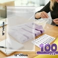 thumbnail image 2 of AGALI 100 Count Self-Sealing Clear Plastic T-Shirt Bags, 12x16 Inches Cellophane Bags for Clothing & Apparel with 100 Round Stickers in Mixed Sizes, 2 of 6