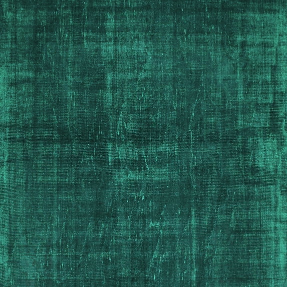 Ahgly Company Machine Washable Indoor Square Persian Turquoise Blue Bohemian Area Rugs, 4' Square