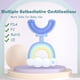 thumbnail image 4 of Cepillo de dientes para niños pequeños Cepillo de dientes para niños en forma de U Cepillo de dientes de silicona suave para bebés Cepillo de dientes de entrenamiento manual Diseño de limpieza de dientes bucales de 360 ° para niños de 6 a 12 años (azul arcoíris) Sincero Electrónica, 4 of 6