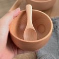 thumbnail image 4 of LHCER Bowl,Wooden Bowl,Round Rice Soup Salad Dining Bowl Utensils Food Container Tableware Kitchen Accessory, 4 of 8