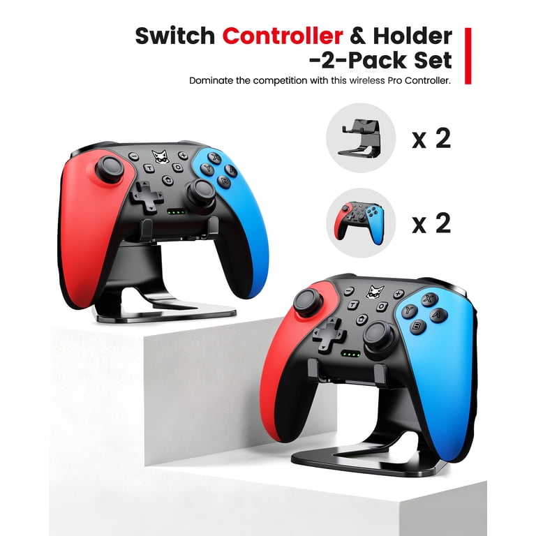 2 Pack - Switch 2 Controller, QQV Wireless Switch Pro Controller