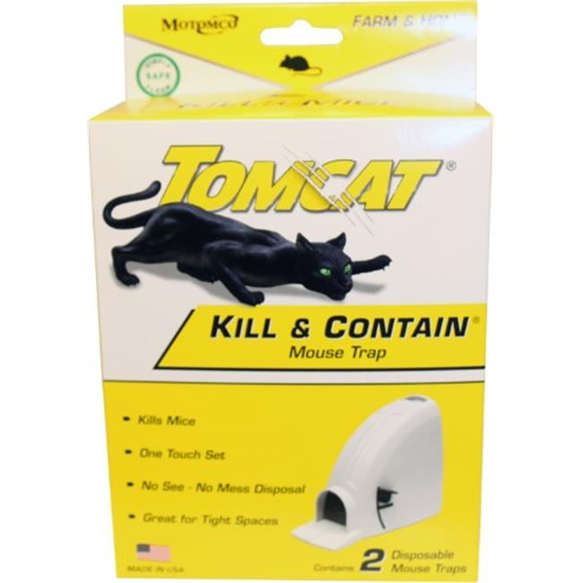 2pk TOMCAT Kill & Contain No Touch No View No Mess Disposable Mouse Mice Trap 