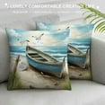 thumbnail image 3 of Pratyus Beach Seagull Boat Pillow Cushion Covers for Sofa Couch Bedroom Car Home Decor Aesthetic Decorative 1PC 24x24in, 3 of 5