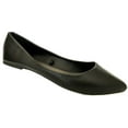 thumbnail image 2 of Shoes8teen Womens Ballerina Ballet Flat Shoes (10 Black P.u. Potol), 2 of 5