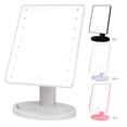 thumbnail image 4 of spellwife LED Makeup Mirror 360 Degrees Rotating ABS Plastic Frame Desktop Cosmetic Mirror Battery Powered, 16LEDs, White, 4 of 6