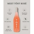 thumbnail image 2 of TÖST Rosé All-Natural Non-Alcoholic Sparkling Beverage Refresher with White tea, Elderberry, Ginger, 25.4 Fl Oz (Rosé, Pack of 3), 2 of 5