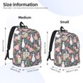 thumbnail image 2 of Disketp Llamas Mochila de Lona Estampada, Mochila Escolar de Viaje Ligera para Estudiantes y Portátil-Small, 2 of 5