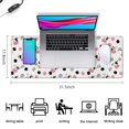 thumbnail image 5 of Long Mouse Pads for Desk,White Cow Dot Pattern Desk Mats on Top Of Desks, Desk Mouse Pad Extra Large with 3mm Non-Slip Base and Stitched Edge for Gaming,Office,Work,Home 31.5"x11.8", 5 of 6