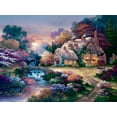 thumbnail image 2 of Lee, James 24x19 Black Ornate Wood Framed with Double Matting Museum Art Print Titled - Garden Wishing Well, 2 of 4