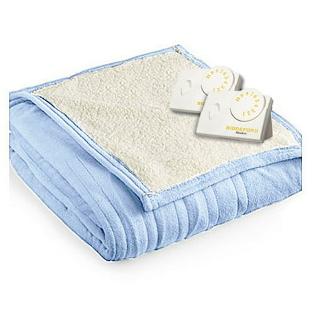 Biddeford MicroPlush Sherpa Analog Electric Heated Blanket