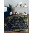 thumbnail image 3 of Unique Loom Sofia Collection Area Rug - Casino Bundle (7' 10" x 10' Rectangle Navy Blue/Yellow), 3 of 7