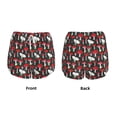 thumbnail image 2 of JUNZAN Red Mushrooms Print Women's Athletic Gym Running Shorts with Phone Pockets - Workout Shorts-Medium, 2 of 8