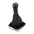 thumbnail image 1 of Pomo de cambio manual de 5 velocidades Unique Bargains con cubierta - Pomo de palanca de cambios para automóvil con cubierta - para Volkswagen Polo 2014-2017 Plástico Cuero sintético Negro Rojo - 1 Pc, 1 of 6