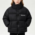 thumbnail image 2 of SKIYLEVZ Girls' Puffer Jacket Mock Neck Quilted Padded Coats Lightweight Breathable Warm Winter Outerwear 1-12 Years, 2 of 9
