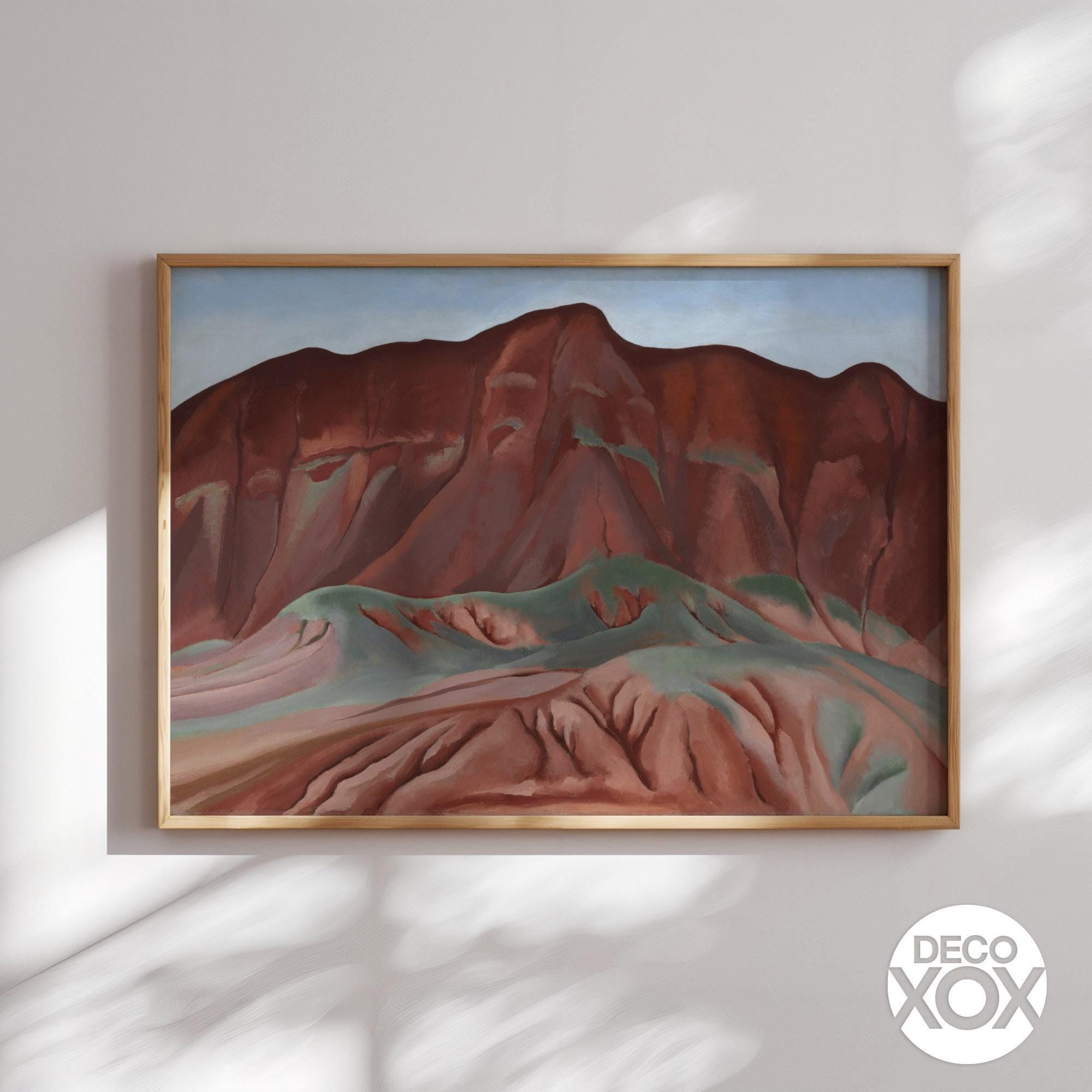 Georgia O Keeffe Red Hills Southwest Landscape Decorative Wall Art Poster , Poster Print Only