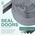thumbnail image 4 of 396 Inch Weather Stripping Window Door Seal Strip 33 Feet Self Stick Weatherstrip Gap Draft Blocker, Gray, 4 of 8