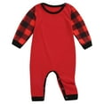 thumbnail image 3 of Christmas Family Matching Pajamas Set Basic Red Tops and Plaid Pants Xmas Sleepwear Homewear Set, 3 of 7