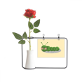 thumbnail image 1 of Insectes Moelleux Mignons Charnus Roses Artificielles Suspendues Vases Décoration Bouteille, 1 of 3