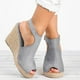 thumbnail image 5 of Moda mujer sólido verano señoras cómodas sandalias talón pendiente Casual playa zapatos Wmkox8yii  sa885, 5 of 5