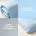 thumbnail image 5 of BedTreat Queen Size Cooling Comforter Blue/Gray Reversible, Lightweight Breathable Summer Bedding for Hot Sleepers & Night Sweats(88"x92"), 5 of 6