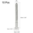 thumbnail image 2 of Uxcell M6 x 60mm 304 Stainless Steel Hex Lag Screws for Wood 10 Pack, 2 of 5