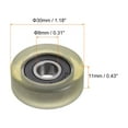 thumbnail image 2 of Unique Bargains Roulement à Rouleau à Poulie en PU 8x30x11 mm, Roue de Guidage Revêtue de Polyuréthane pour Usage Industriel, Vert, 2 of 5