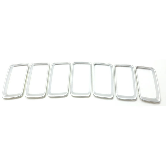 Grille Trim Compatible with JEEP GRAND CHEROKEE 2014-2016 Painted Silver