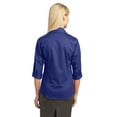 thumbnail image 2 of Port Authority 3/4 Sleeve Blouse (L6290) Mediterranean Blue, L, 2 of 2