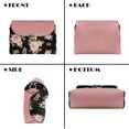 thumbnail image 2 of SCRAWLGOD Rose Floral Print Black Pink Small Crossbody Bags for Women Lightweight Cell Phone Purse with Metal Buckle PU Leather Wallet Handbags with Detachable Chain, 2 of 7