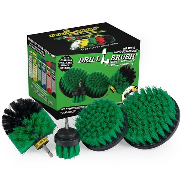 Cleaning Supplies - Kitchen Accessories - Drill Brush - Stove - Oven - Sink - Backsplash - Flooring - Cast Iron Skillet - Spin Brush - Dish Brush - 4 Drill Powered Kitchen Brush - Tile - Grout Cleaner