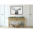 thumbnail image 7 of Kate and Laurel Sylvie Moose Black and White Framed Canvas Wall Art by Amy Peterson Art Studio, 23x33 Brown, Modern Animal Portrait Art for Wall, 7 of 7
