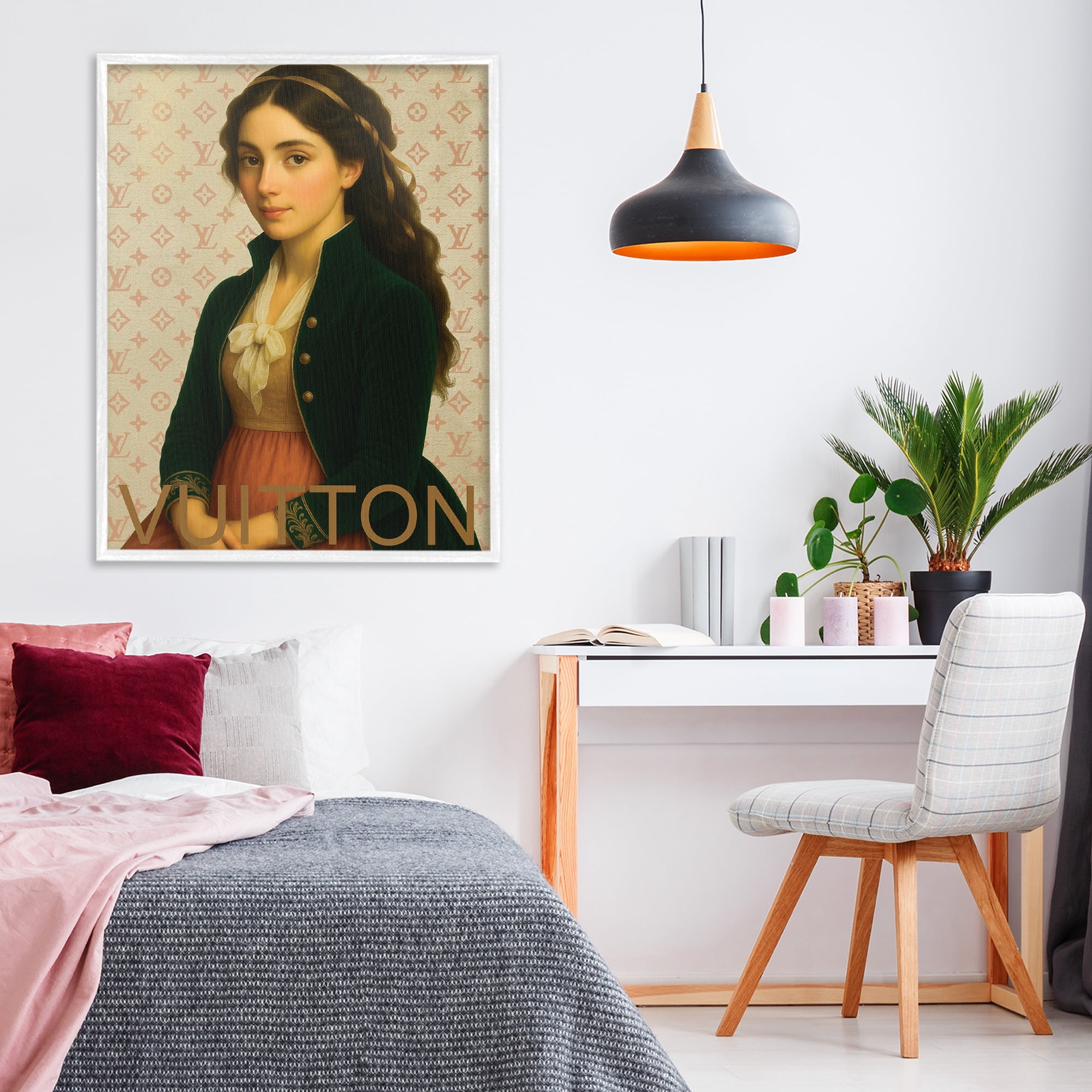 Stupell Industries Glam Gentlewoman in Spring White Framed Giclee Art, design by Grotto Studios