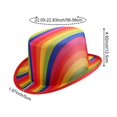 thumbnail image 2 of Hsqqdc Rainbow Magician Tall Top Hat, Colorful Fedora Performance Hat for Carnival Party Events, 2 of 7