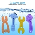 thumbnail image 4 of Juguetes para bebés de 0 a 6 meses, paquete de 4 de grado alimenticio, silicona sin BPA para bebés, juguetes para masticar para recién nacidos, niños y niñas, chupar y morder, 4 of 5