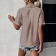 thumbnail image 5 of Camiseta de algodón de manga corta con cuello vuelto a rayas informal con estilo para mujer OAVQHLG3B Store  lin121212, 5 of 5