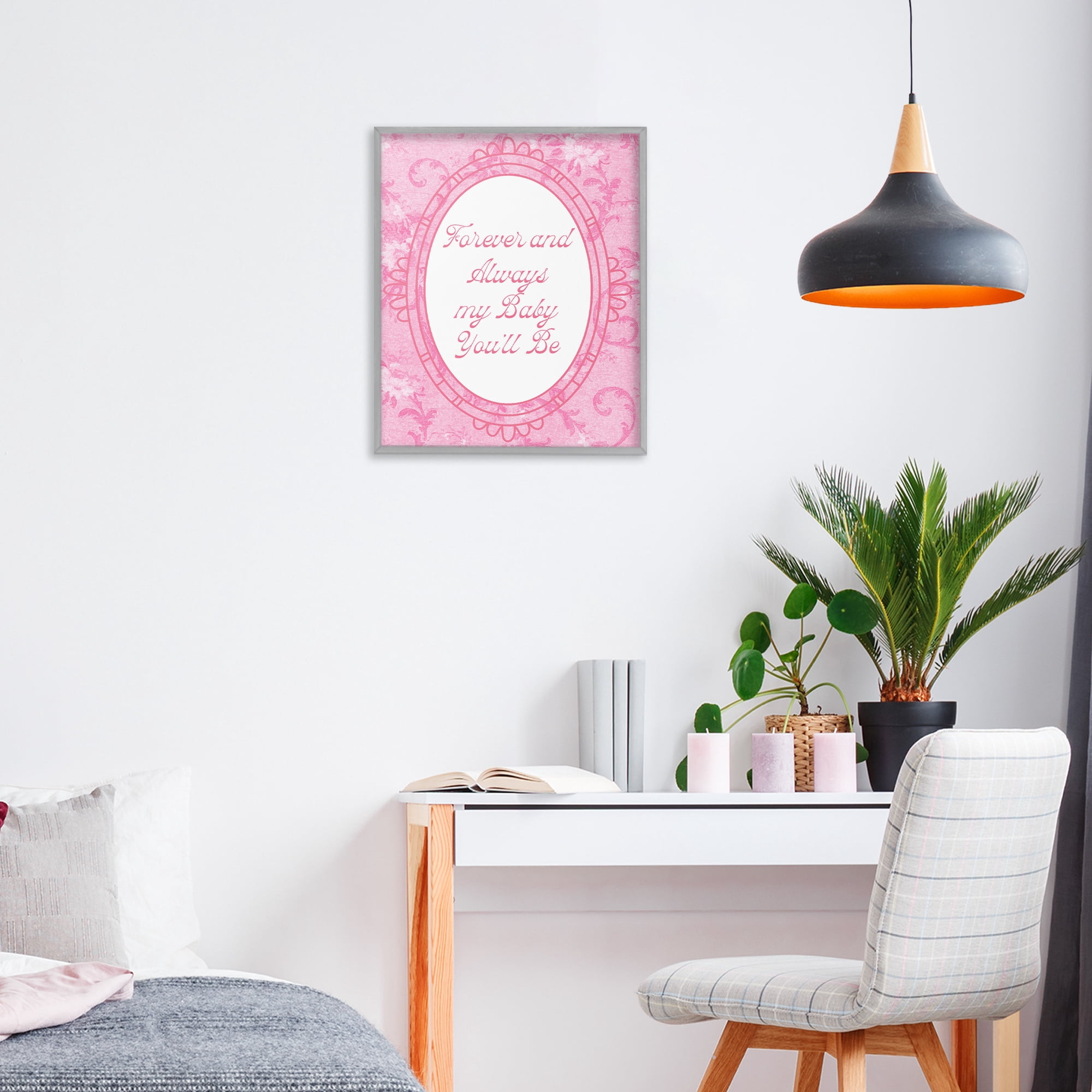 Stupell Industries Forever & Always My Baby Gray Framed Giclee Art, design by Lil' Rue