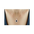 thumbnail image 6 of 3 1/2 Carat T.G.W. Sapphire And Black & White Diamond Accent Sterling Silver 3-Piece Jewelry set, 6 of 7