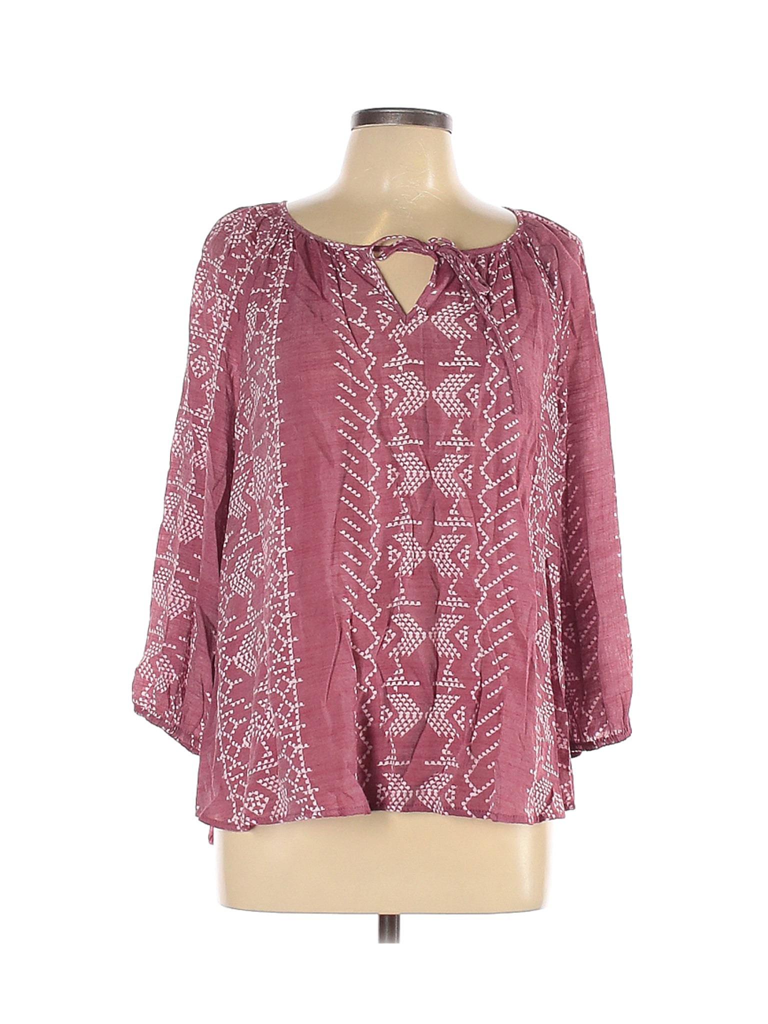 Fred David - Pre-Owned Fred David Women's Size L 3/4 Sleeve Blouse ...