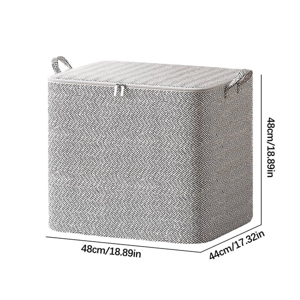 Bolsa de almacenamiento con cremallera MuYan de 110 l para edredones, almohadas, colchas, ropa de cama, ropa y mantas, con ventana transparente grande y asas de transporte, ahorra espacio.