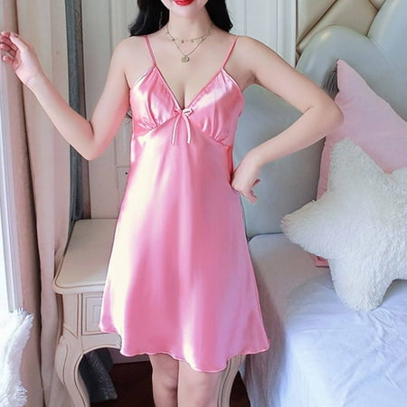 CaiJunJia Nightgown for Women Sexy Chemise Nightgown Slip Sleepwear Lace Babydoll Soft Nightdress