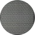 thumbnail image 1 of Ahgly Company Tapis Rond Contemporain Gris Abstrait pour Intérieur, 3 Pieds Rond, 1 of 6