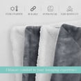thumbnail image 4 of Elegant Comfort Throw Blanket, Reversible Sherpa Flannel, Ultra-Soft, Fuzzy, Plush- All season Lightweight Decorative Throw, 50 x 60 inches, Solid Sherpa Throw, Silver Gray, 4 of 5