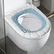 thumbnail image 4 of Funda de asiento de inodoro engrosada con asa - Anillo de punto lavable 4 Seasons, diseño de contorno completo para inodoros redondos y alargados, 4 of 5