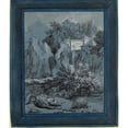 thumbnail image 2 of Jean-Baptiste Oudry 12x14 Gold Ornate Wood Frame and Double Matted Museum Art Print Titled - The Fox, the Flies, and the Hedgehog (La Fontaine, Fables, Xii, 13) (1733), 2 of 4